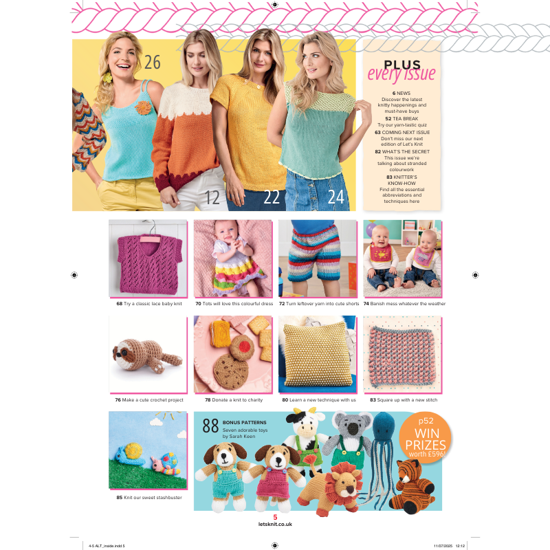 ☀️ Let’s Knit – August 2025 (Issue 211) Single issue