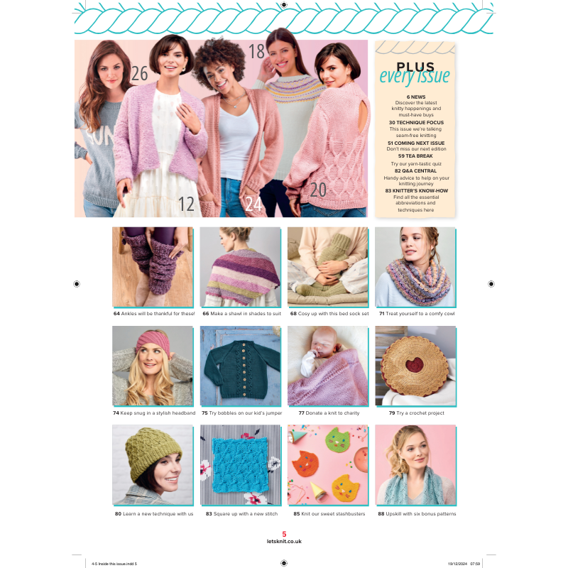 ❄️ Let’s Knit – January 2025 (Issue 204) Single issue