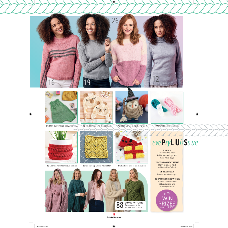 🍂 Let’s Knit – September 2025 (Issue 212) Single issue
