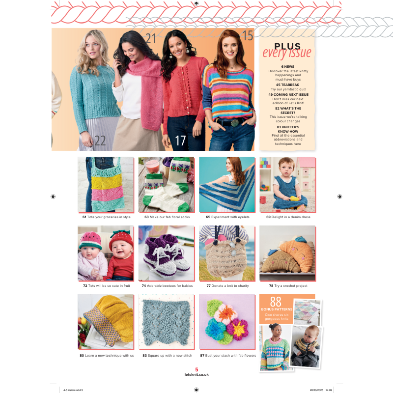 🌈 Let’s Knit – April 2025 (Issue 207) Single issue | Ships free across UK (3–5 days)