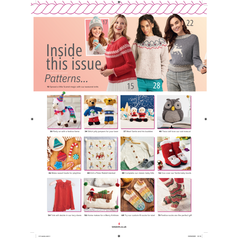 🎄 Let’s Knit – October 2025 Issue (213): Scandi Christmas Special Single issue