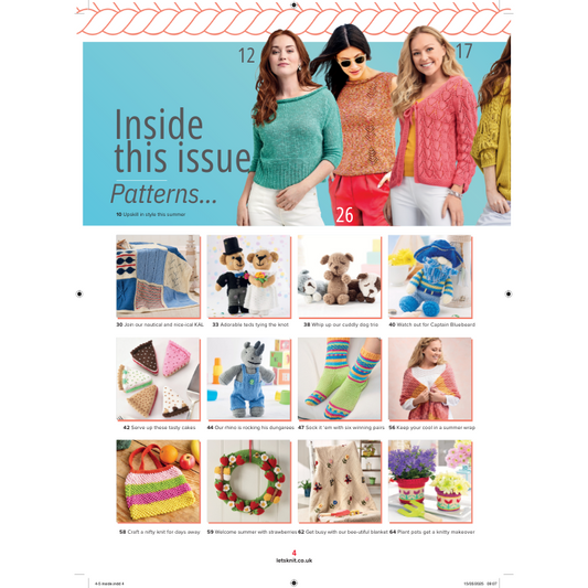 🌸 Let’s Knit – June 2025 (Issue 209) Single issue | Ships free across UK (3–5 days)