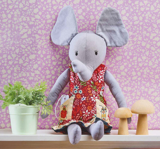 Eloise Elephant Toy Sewing Pattern | Dressimal Series