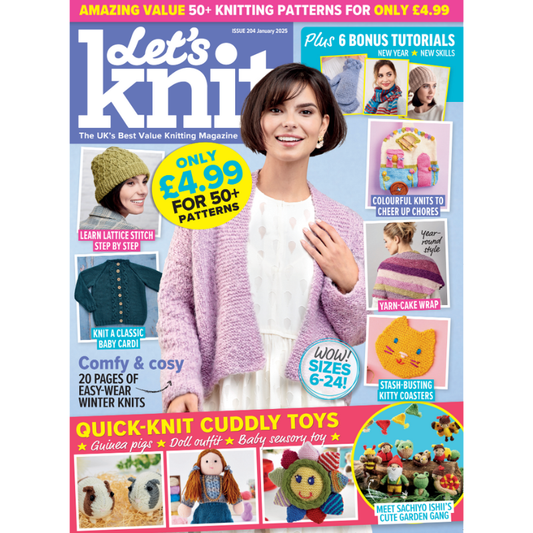 ❄️ Let’s Knit – January 2025 (Issue 204) Single issue