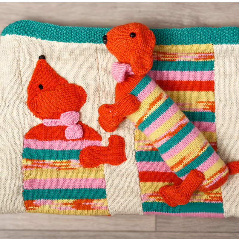 Daxie Dog & Blanket Knitting Kit