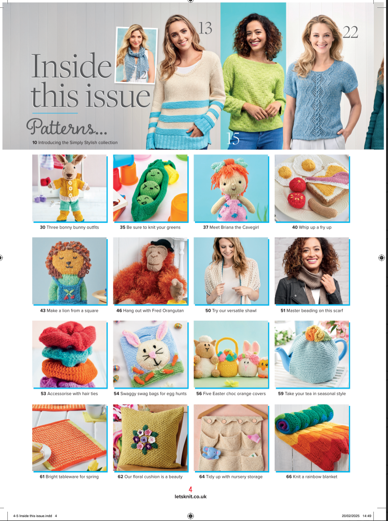 🌷 Let’s Knit – March 2025 (Issue 206) Single issue
